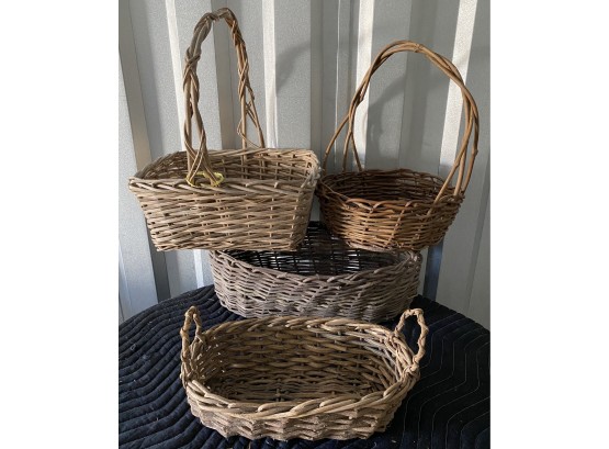 Four Twig Style Baskets