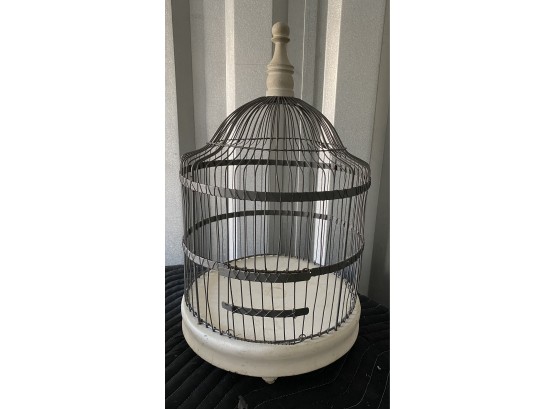Metal And Wood Decorative Bird Cage