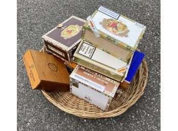 Basket Of Cigar Boxes