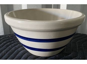 Blue Stripe Pottery Bowl