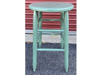 Painted Green Stool