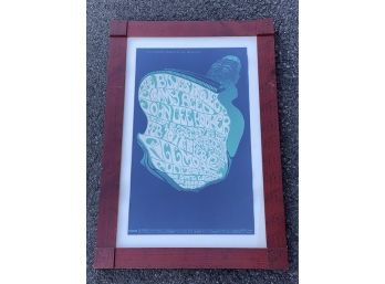 Framed Jimmy Reed And John Lee Hooker Concert Poster
