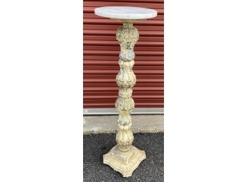 Marble And Metal Plant Stand