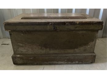 Large Antique Tool Box With Tools