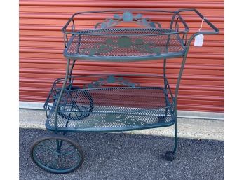Green Metal Tea Cart