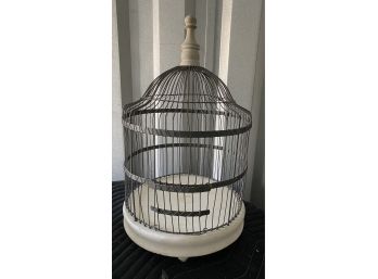 Metal And Wood Decorative Bird Cage