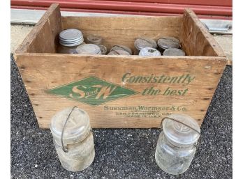 Crate With Vintage Bottles