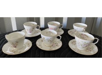 Six Royal Winchester Tea Cups And Saucers