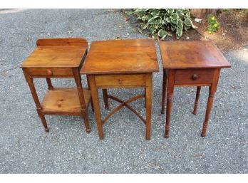 Trio Of  Vintage Side Tables Or Nightstands