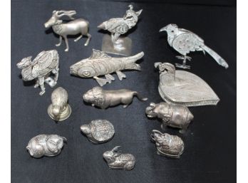 Wonderful Collection Of Animals From India, Includes Sterling Silver