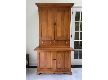 Vintage Solid Oak Storage Cabinet/ Bookshelf Secretaire