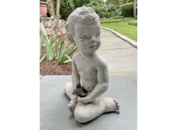 Boy With Bird Garden Statue