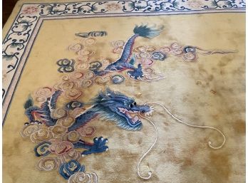 Chinese Dragon Art Deco Hand Knotted Wool Area Rug