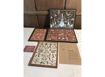 Four Pieces Of Warli Art   The Art Of The Maharashtra'All