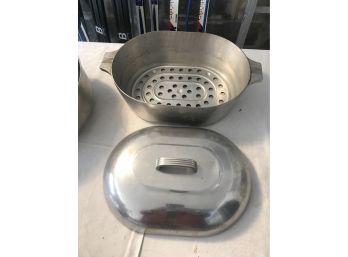 Two (2) Large Stainless Steel Cookware