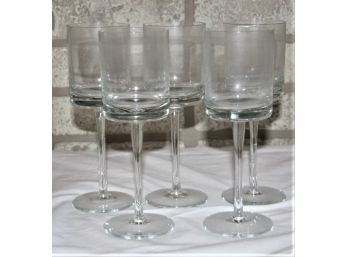 Four  White Wine Glasses