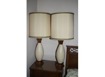 Pair Vintage Tall Table Lamps