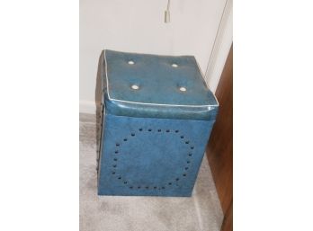 Vintage Blue Lift Top Storave Seat