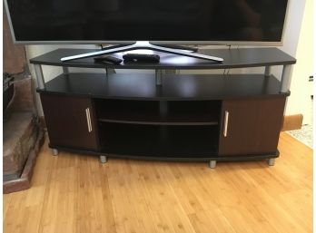 E17 Modern Black TV Stand, Convenient Size With Lots Of Storage