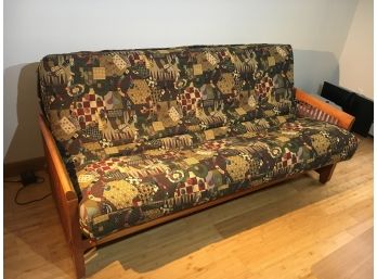 E37 Nice Futon With Wood Frame In Good Shape