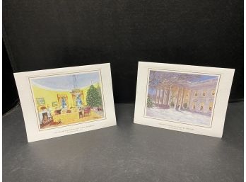 Vintage White House Christmas Cards Bill And Hillary Clinton