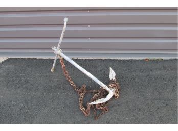 Vintage Anchor For Use Or Great For Yard Decoration