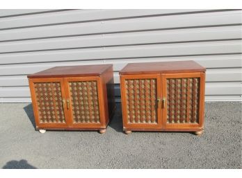 Pair Of Vintage Mid Century Modern MCM Night Stands Possibly Spanish