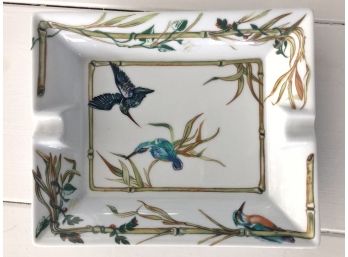 Vintage Hand Pained French Limoges Porcelain Ashtray