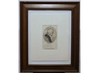 18th Century Benjamin Franklin Hand-Colored Etching By T. Holloway