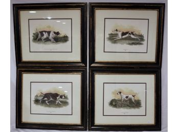 Vintage Framed Dog Lithograph Prints- Set Of 4