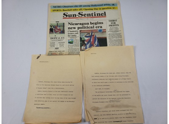 Journalist Gregory Katz Article Featured In 'Sun-Sentinel Newspaper', Alongside Notes