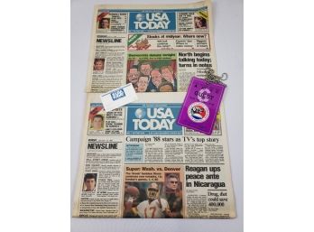 Gregory Katz Articles Featured In 'USA TODAY' Newpapers, Alongside His USA TODAY Business Card & Press Badges