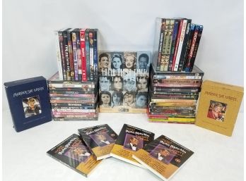 Assortment Of DVDS, Many New, Comedy, Thrillers, Television Season Series, Superhero Movies, Etc.