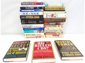 Assortment Of 30 Hard Cover Many First Edition Books, 'Inside HBO', 'Who Killed CBS?' #9