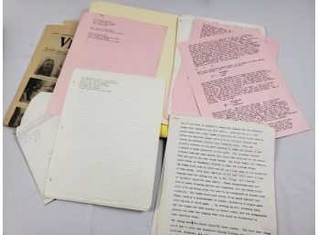Gregory Katz Personal Folder With Notes, Stories And Letters From The Editors