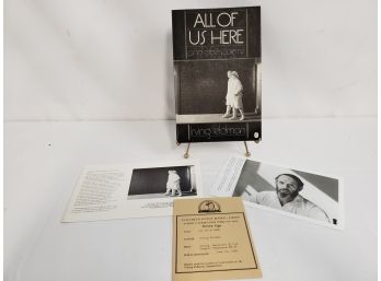 'All Of Us Here' By Irving Feldman Review Copy, From Journalist Gregory Katz Personal Library Collection