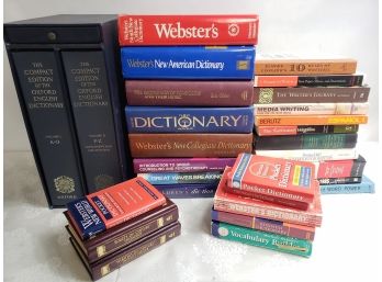 Assortment Of 28 Dictionaries' And Writers Thesis Books