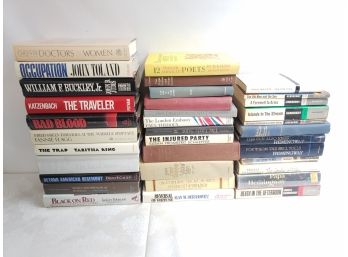 Assortment Of 34 Fiction And Non-fiction Hard Cover Books