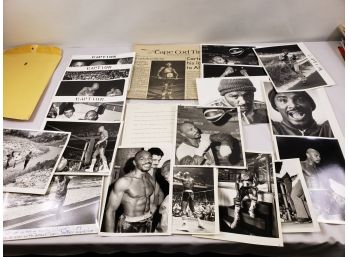 Cape Cod Times 'Velour Covers Once-bare Ropes At Hagler's Camp' And Real File Photos Of Hagler Taken By Katz!