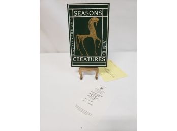 'Seasons And Creatures' Advance Copy, From The Personal Library Of Journalist Gregory Katz