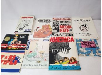 Assortment Of 8 Soft Cover Books, Baby Names, Cartoon Albums