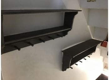 Pair Of Shelves With Hooks