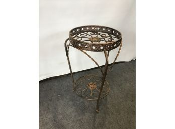 Iron Plant Stand Side Table