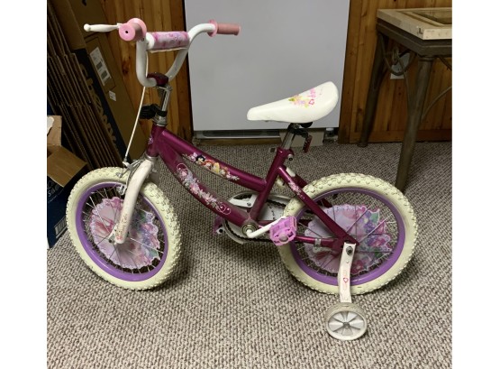 Child's Bike ~ Disney Princess Bike ~ With Training Wheels