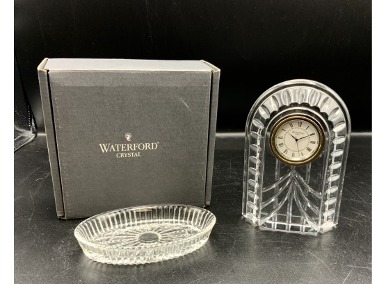 Waterford Wine Coaster &  Waterford Table Clock