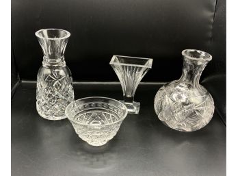 4 Pc Crystal  ~ 2 Signed Waterford ~