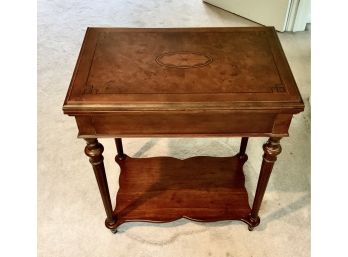 Bombay Company Table ~ Opens To Reveal Leather Top And Separate Writing Desk ~