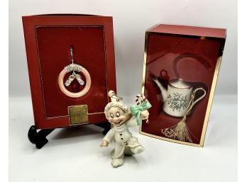 3 Lenox Ornaments ~ 2 In Original Box ~