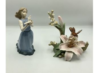 NADAL Figurine & Unmarked Butterly