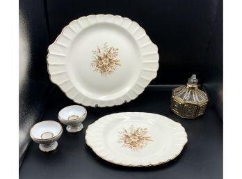 2 Platters, Imperial Glass Covered Box & More